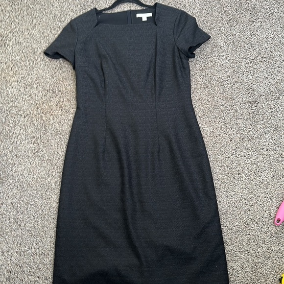 Hugo boss black dark gray sheet dress size M office preppy career - Picture 10 of 10